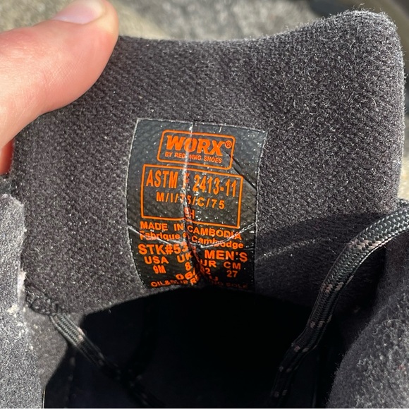 WORX by Red Wing Shoes Men's 5301 Safety-Toe Boot - astm f2413-11 m/1/75/c/75 EH - Picture 7 of 7